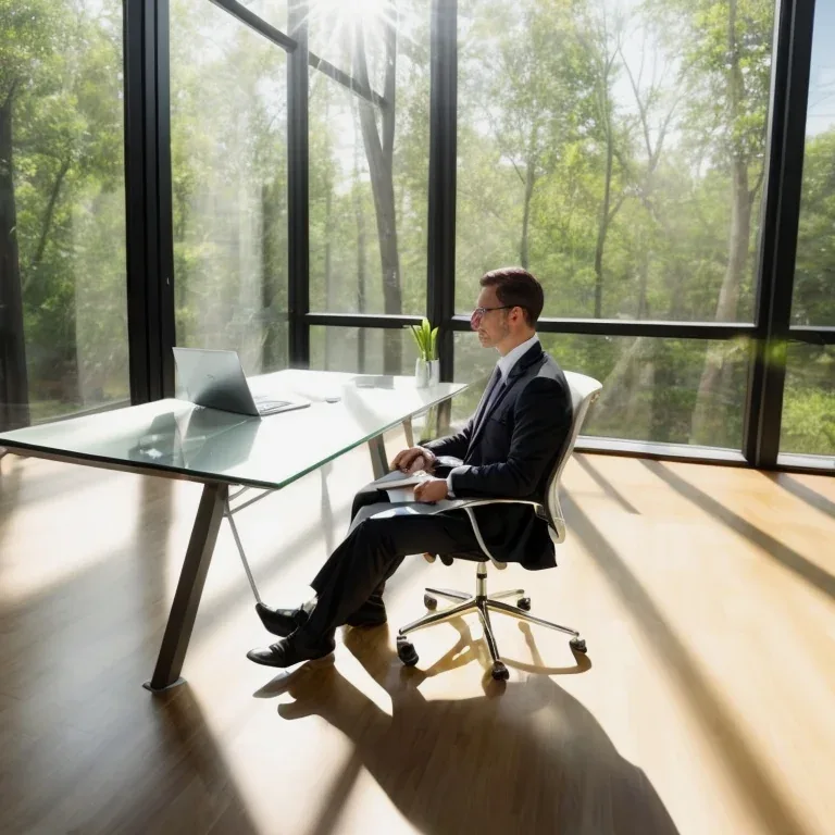 Business meditation session